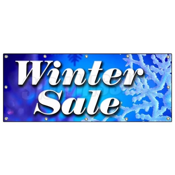 Signmission WINTER SALE BANNER SIGN store clearance signs huge 50% 25% 10% off B-120 Winter Sale - main